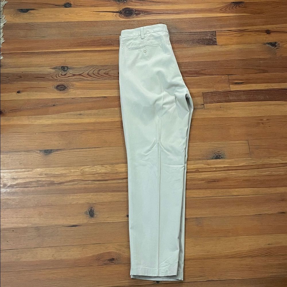 Nautica Khaki Cotton Twill Pleated Pants Mens Size 36x30 Work Preppy - Picture 3 of 13